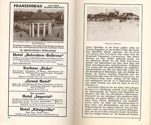 Österreich Donau Dampf Schiffahrt Passau Wien Budapest Belgrad Reiseführer 1930