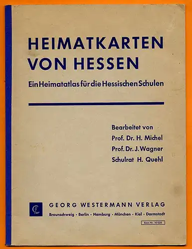 Hessen Erdkunde Heimat Atlas Frankfurt Offenbach Stadt Geschichte 1960
