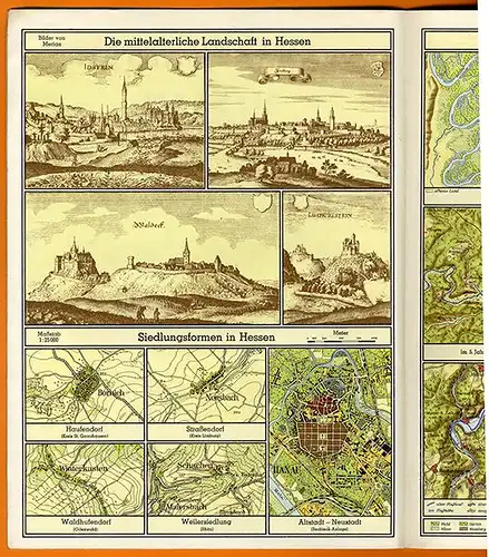 Hessen Erdkunde Heimat Atlas Frankfurt Offenbach Stadt Geschichte 1960