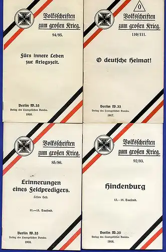  Deutschland Weltkrieg Kirche Volksschriften um Großen Krieg Sammlung 1915 