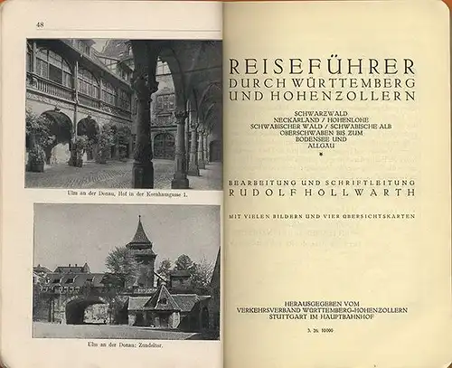 Württemberg Schwaben Hohenzollern Neckar Hohenlohe Schwaben Allgäu Führer 1926