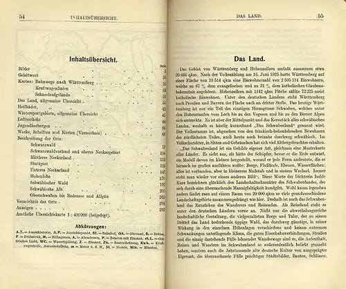 Württemberg Schwaben Hohenzollern Neckar Hohenlohe Schwaben Allgäu Führer 1926