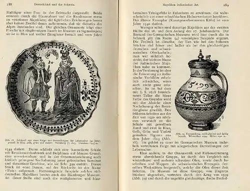 Altes Handwerk Steingut Majolika Faycene Geschichte Handbuch Museum Berlin 1907