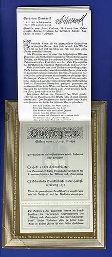 Stuttgart Allianz Versicherung Deutsche Köpfe Kalender für Jahr 1939 komplett 