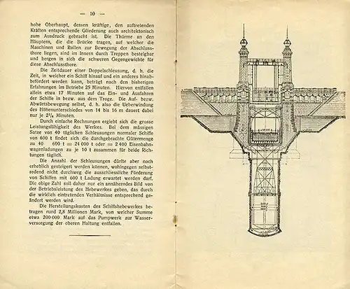 Rhein Westfalen Dortmund Ems Kanal Schiffshebewerk Henrichenburg Buch 1914