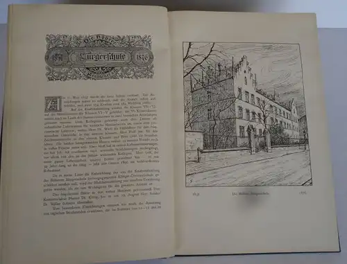 Hessen Frankfurt 50 Jahre Klinger Oberreal Schule Festschrift Jugendstil 1907