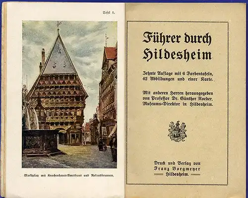 Niedersachsen Harz Hildesheim Stadt Geschichte Verkehr Reklame Reiseführer 1923