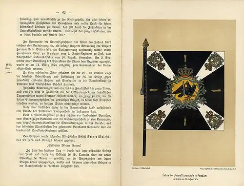Preußen Militär Geschichte Unteroffizierschule in Potsdam 1824-1899 Festschrift 