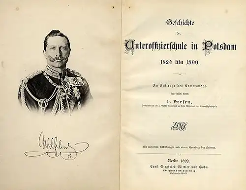 Preußen Militär Geschichte Unteroffizierschule in Potsdam 1824-1899 Festschrift 