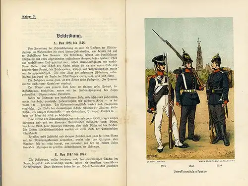 Preußen Militär Geschichte Unteroffizierschule in Potsdam 1824-1899 Festschrift 