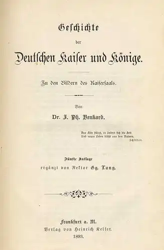 Frankfurt Main Mittelalter Römer Deutsche Kaiser Bilder Galerie Führer 1893