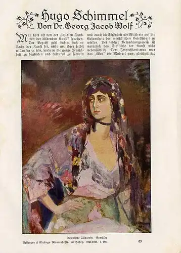 Kunst Maler Impressionismus München der Maler Hugo Schimmel 1926