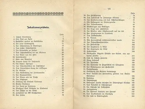 Baden Schwarzwald Volkskunde Bühl St. Blasien Titisee Sagen Legenden Buch 1930