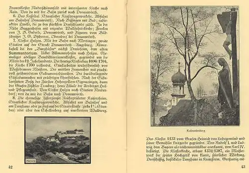 Bayern Donau Schwaben Donauwörth Stadt Geschichte Reiseführer 1929