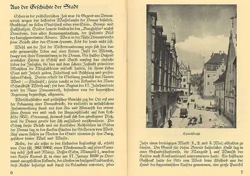 Bayern Donau Schwaben Donauwörth Stadt Geschichte Reiseführer 1929