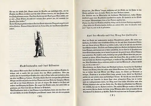 Hessen Frankfurt Main Stadt Heimat Geschichte alte Frankfurter Sagen Buch 1926