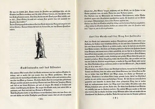 Hessen Frankfurt Main Stadt Heimat Geschichte alte Frankfurter Sagen Buch 1926 