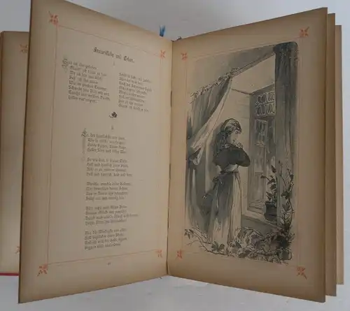 Kaiserreich Kunst Dichtung Mädchen Poesie Herz Schmerz Liebe Verse Lieder 1892