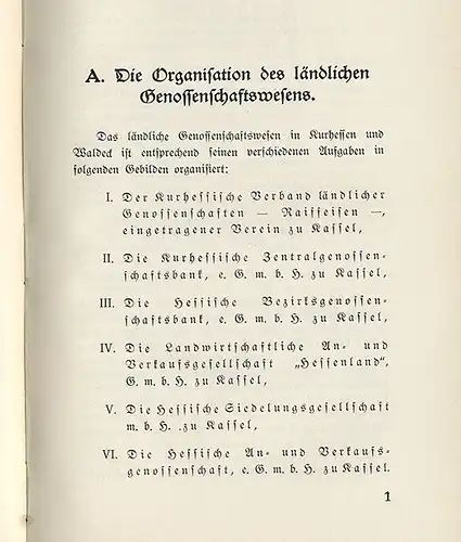 Hessen Landwirtschaft 50 Jahre Raiffeisen Genossenschaft Banken Festschrift 1932
