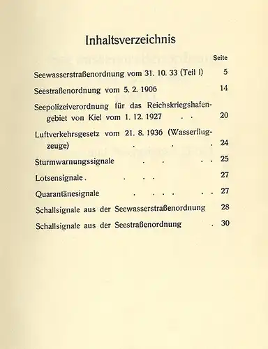 Marine Flaggen Signale Lotsen Seestraßen Ordnung Schiffe Wasserfahrzeuge 1942