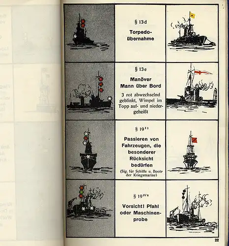 Marine Flaggen Signale Lotsen Seestraßen Ordnung Schiffe Wasserfahrzeuge 1942