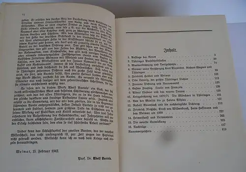 Thüringen Literatur Geschichte bis 1900 Mittelalter Luther Goethe 2 Bände 1938