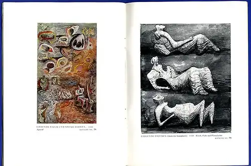 Kunst Moderne Plastik Skulptur Zeichnung Henry Moore Ausstellung Katalog 1950 
