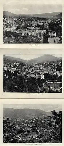 Schwarzwald Kurort Baden Baden altes Leporello Bilder Album um 1910