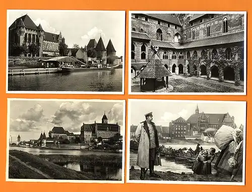 Ostpreußen Marienburg Schloß Ansichten 8 alte Foto Postkarten ab 1909