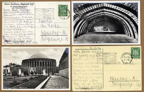 Rhein Westfalen Düsseldorf GeSolei Ausstellung Foto Postkarten Serie 1926