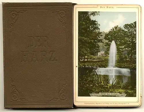 Rarität Harz Brocken Bad Harzburg Sennhütte Canossa Leporello Album Farbe 1900