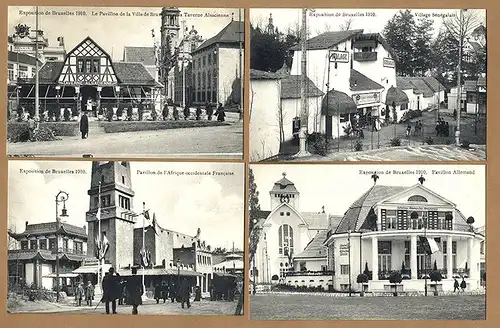 Belgien Brüssel Welt Ausstellung alte Postkarten Sammlung 1910