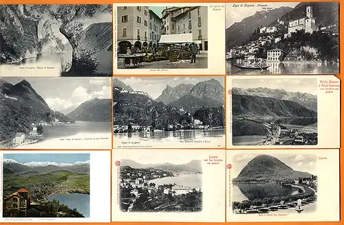 Schweiz Italien Lugano Luganer See Postkarten Sammlung ab 1900