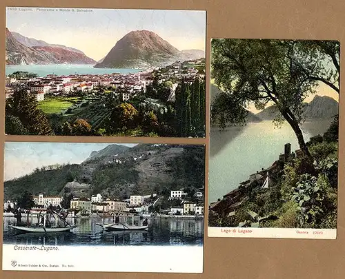 Schweiz Italien Lugano Luganer See Postkarten Sammlung ab 1900