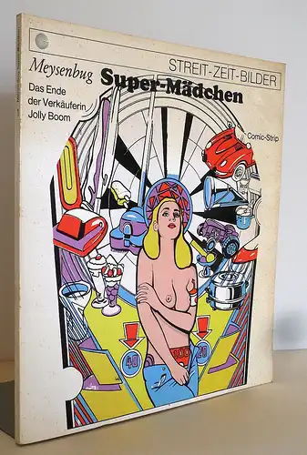 Kunst Grafik Pop Art Comic Super-Mädchen das Ende der Verkäuferin Jolly Boom