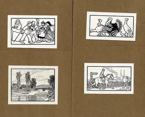 Buch Kunst Grafik 22 Federzeichnungen für Kinder Otto Ubbelohde Mappe 1911