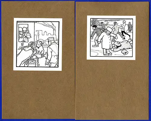 Buch Kunst Grafik 22 Federzeichnungen für Kinder Otto Ubbelohde Mappe 1911