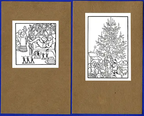 Buch Kunst Grafik 22 Federzeichnungen für Kinder Otto Ubbelohde Mappe 1911