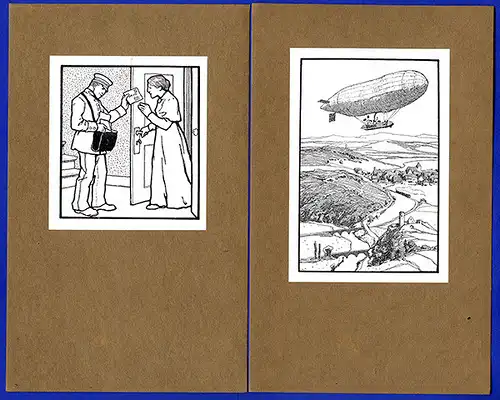 Buch Kunst Grafik 22 Federzeichnungen für Kinder Otto Ubbelohde Mappe 1911