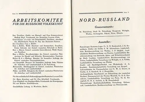 Deutsches Kaiserreich Russische Volkskunst Katalog zur Ausstellung Berlin 1914