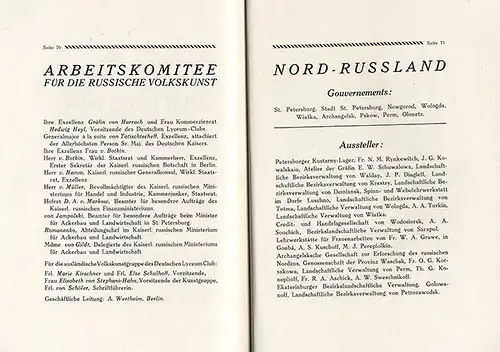 Deutsches Kaiserreich Russische Volkskunst Katalog zur Ausstellung Berlin 1914 