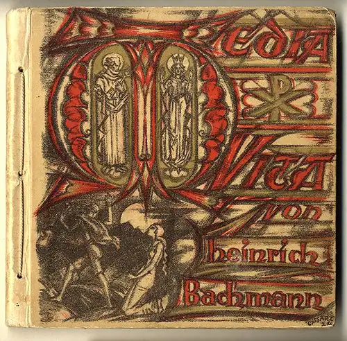 Theater Bühnenstück Media Vita Bühnenvolksbund Frankfurt Main Kunst Grafik 1924 