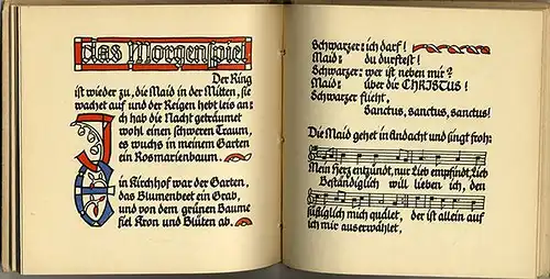 Theater Bühnenstück Media Vita Bühnenvolksbund Frankfurt Main Kunst Grafik 1924 