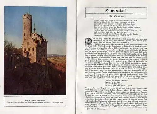 Württemberg Schwaben Stuttgart Ulm Isny Tübingen Urach Enz Hegau Buch 1925
