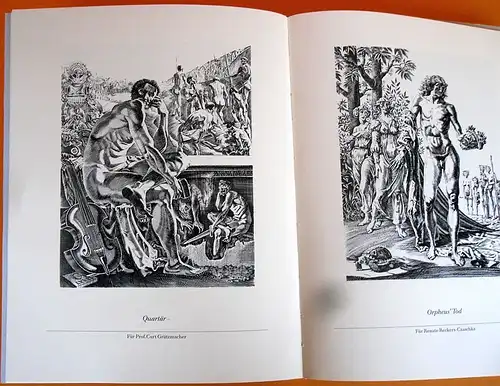 Literatur Kunst Grafik Illustration zu Gottfried Benn Statische Gedichte 1987