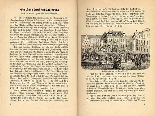 Niedersachsen Nordsee Oldenburg Stadt Geschichte Heimatwoche Festschrift 1924