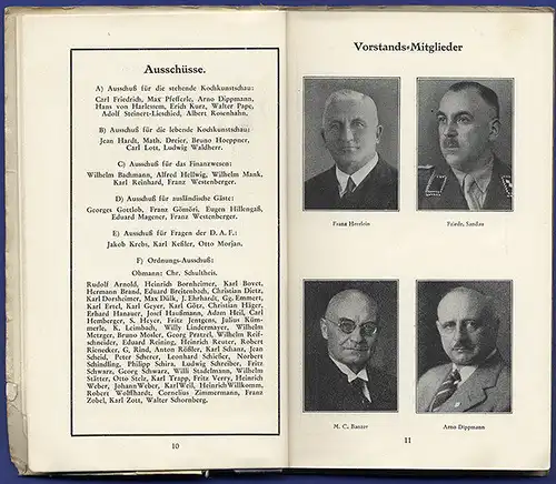 Hessen Frankfurt IKA Kochkunst Ausstellung Messe Programm Katalog 1934