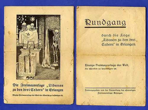 Erlangen Freimaurer Loge Libanon 3 Cedern Foto Postkarten Serie Broschüre 1934