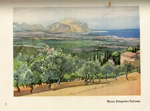 Kunst Malerei Italien Umbrien Taormina Tivoli gemalt von Rudolf Sieck 1926