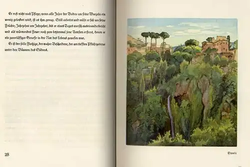 Kunst Malerei Italien Umbrien Taormina Tivoli gemalt von Rudolf Sieck 1926